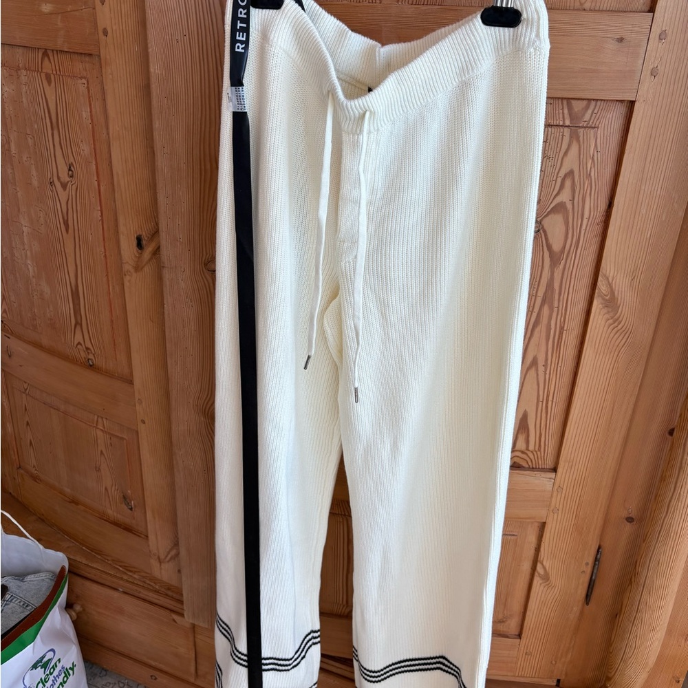 SER.O.YA Cream Knit Women's Elegant Sweatpants